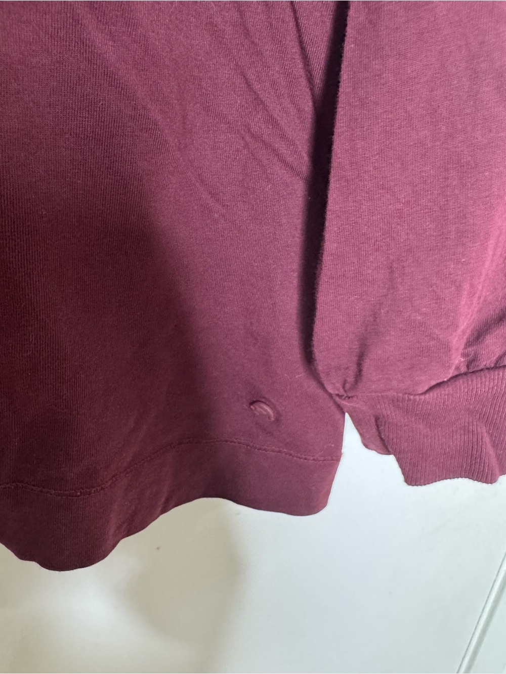 Gymshark Women’s Long Sleeve Crew Neck Shirt in Burgundy - Picture 5 of 6